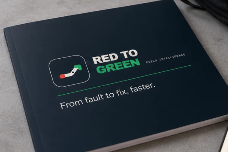 Red to Green Field Intelligence field manual displaying the Switchpoint logo and From fault to fix, faster tagline